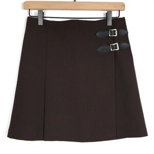 VINTAGE Skirt 90s Y2K Mini Kilt Schoolgirl Goth Dark Academia Buckles Size 5